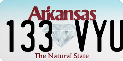 AR license plate 133VYU
