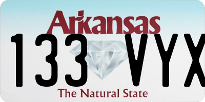 AR license plate 133VYX