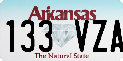 AR license plate 133VZA