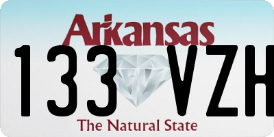 AR license plate 133VZH