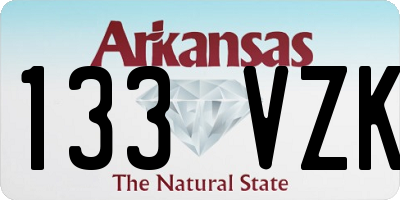 AR license plate 133VZK