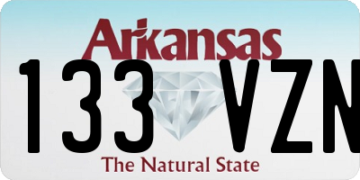 AR license plate 133VZN