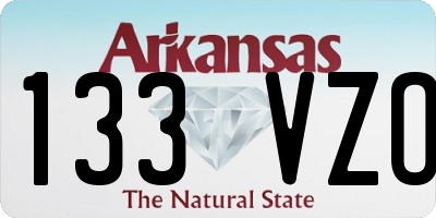 AR license plate 133VZO