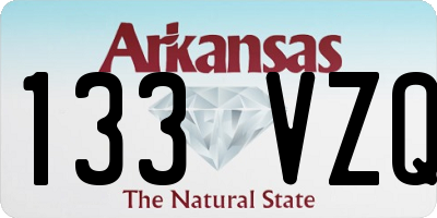 AR license plate 133VZQ