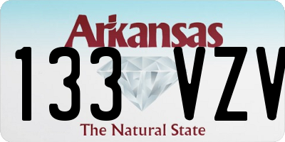 AR license plate 133VZV