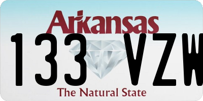 AR license plate 133VZW