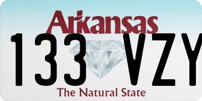 AR license plate 133VZY