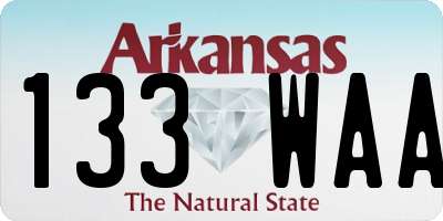 AR license plate 133WAA