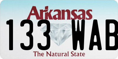 AR license plate 133WAB