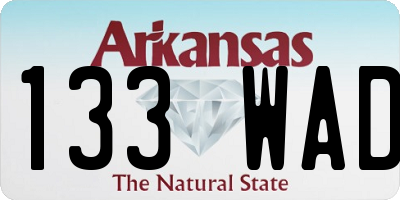 AR license plate 133WAD