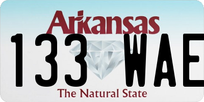 AR license plate 133WAE