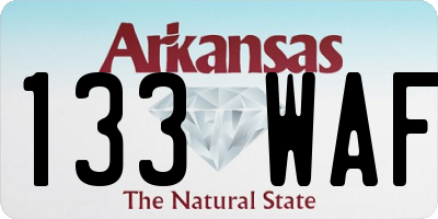 AR license plate 133WAF