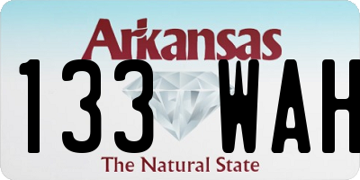 AR license plate 133WAH