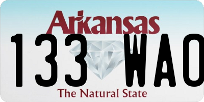 AR license plate 133WAO