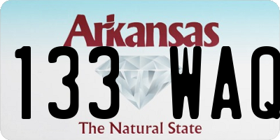 AR license plate 133WAQ