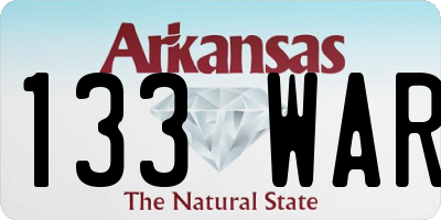 AR license plate 133WAR