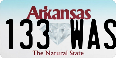 AR license plate 133WAS