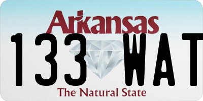 AR license plate 133WAT