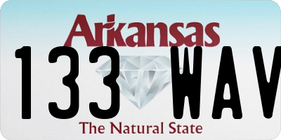 AR license plate 133WAV