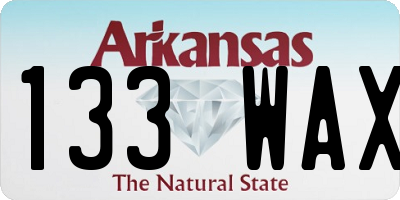 AR license plate 133WAX