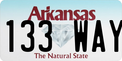 AR license plate 133WAY
