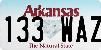 AR license plate 133WAZ