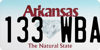 AR license plate 133WBA