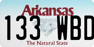 AR license plate 133WBD