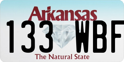 AR license plate 133WBF