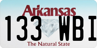 AR license plate 133WBI