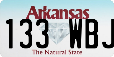 AR license plate 133WBJ