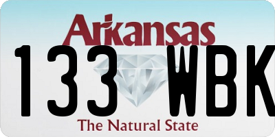 AR license plate 133WBK