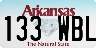 AR license plate 133WBL