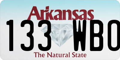 AR license plate 133WBO