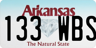AR license plate 133WBS