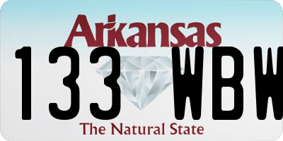 AR license plate 133WBW