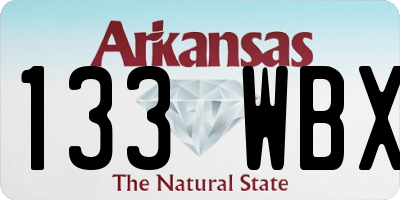 AR license plate 133WBX