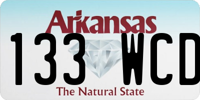 AR license plate 133WCD