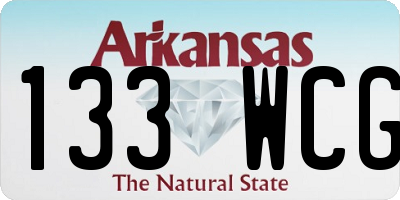 AR license plate 133WCG