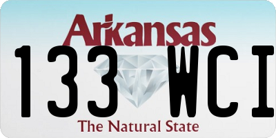 AR license plate 133WCI