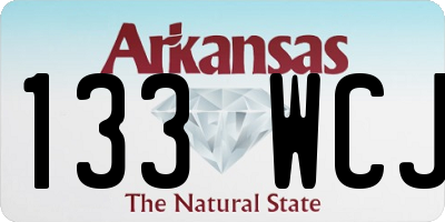 AR license plate 133WCJ