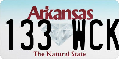 AR license plate 133WCK