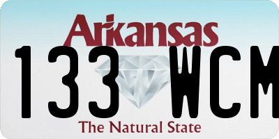 AR license plate 133WCM