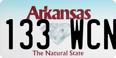 AR license plate 133WCN