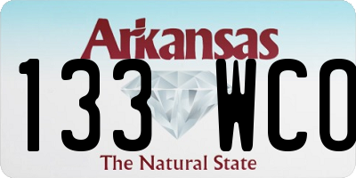 AR license plate 133WCO