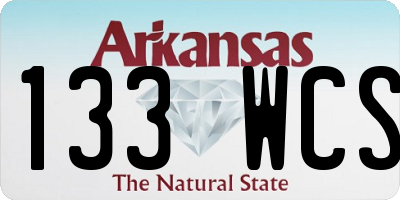 AR license plate 133WCS