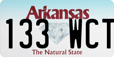 AR license plate 133WCT