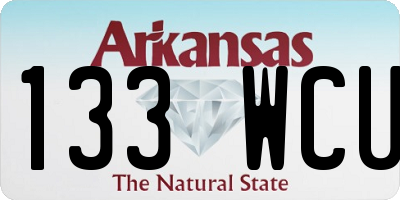 AR license plate 133WCU