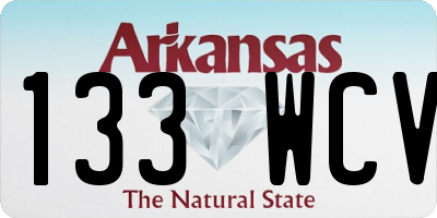 AR license plate 133WCV