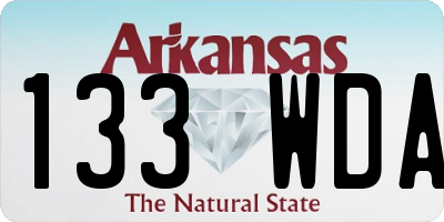 AR license plate 133WDA